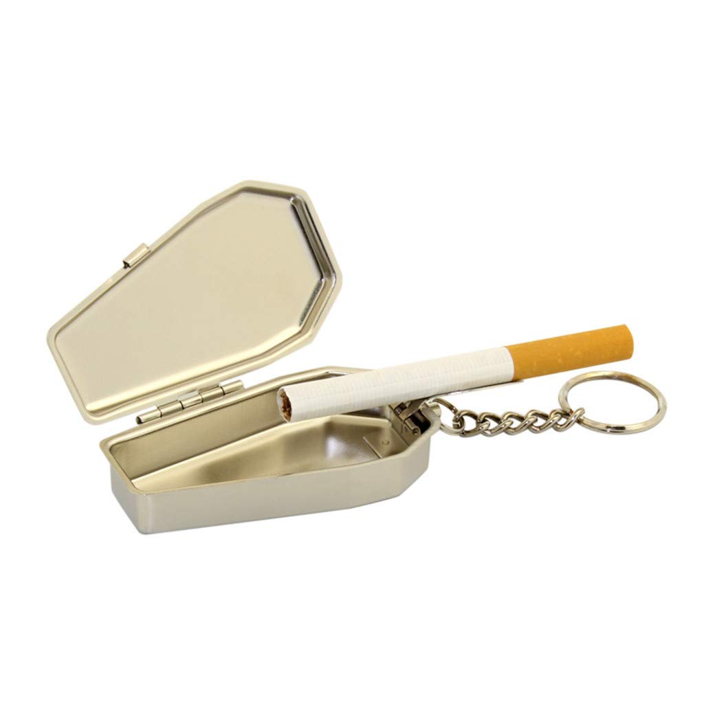 Amazon.com: Tinplate Coffin Shape Pocket Ashtray, Portable Mini